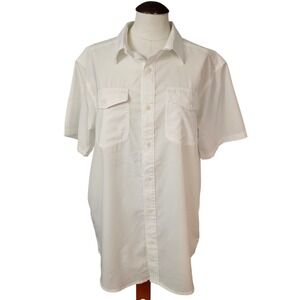 Columbia Omni-Wick Short Sleeve Button Up Shirt M/M White Women's Casual